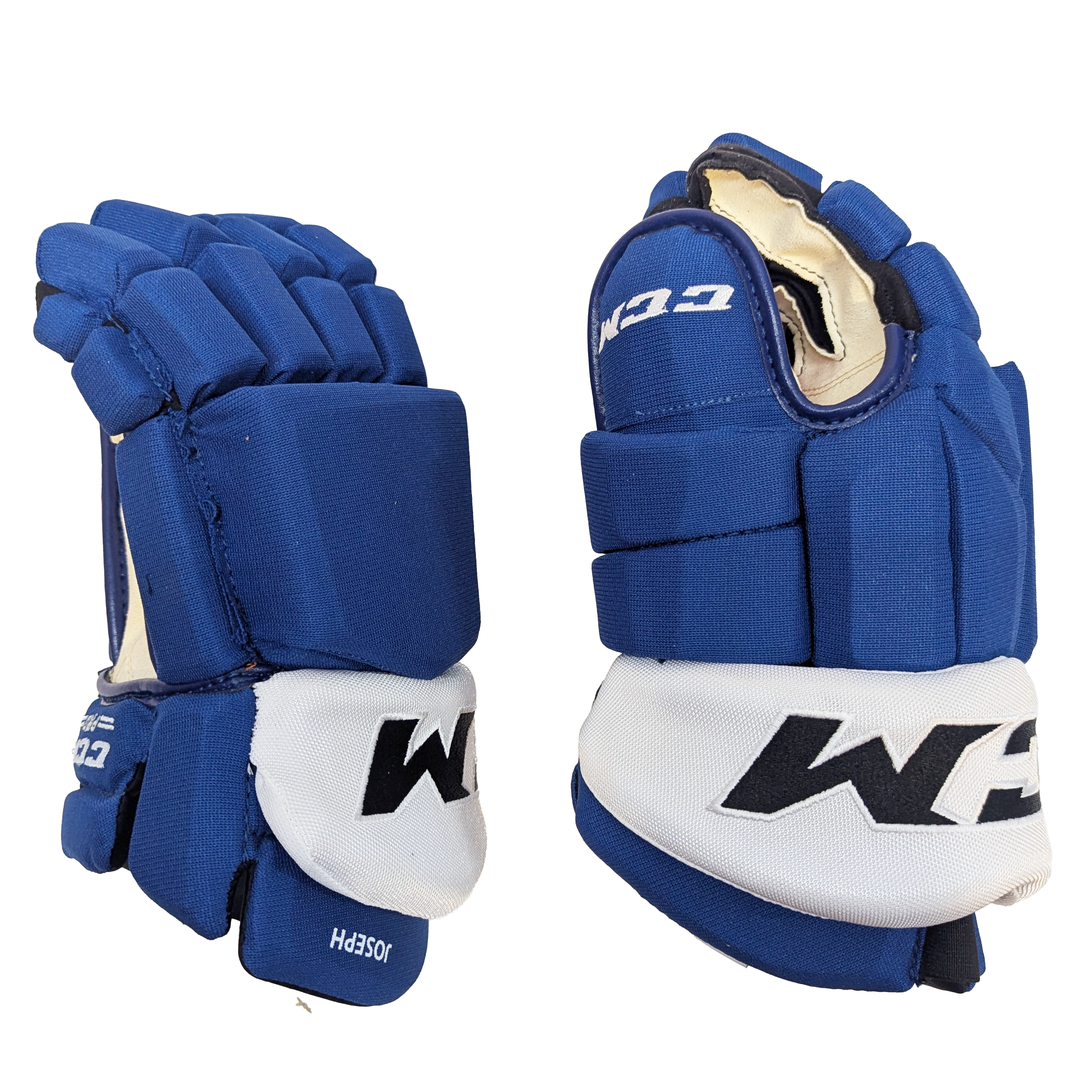 CCM HGTKPP - Gant NHL Pro Stock - Mathieu Joseph (Bleu/Blanc)